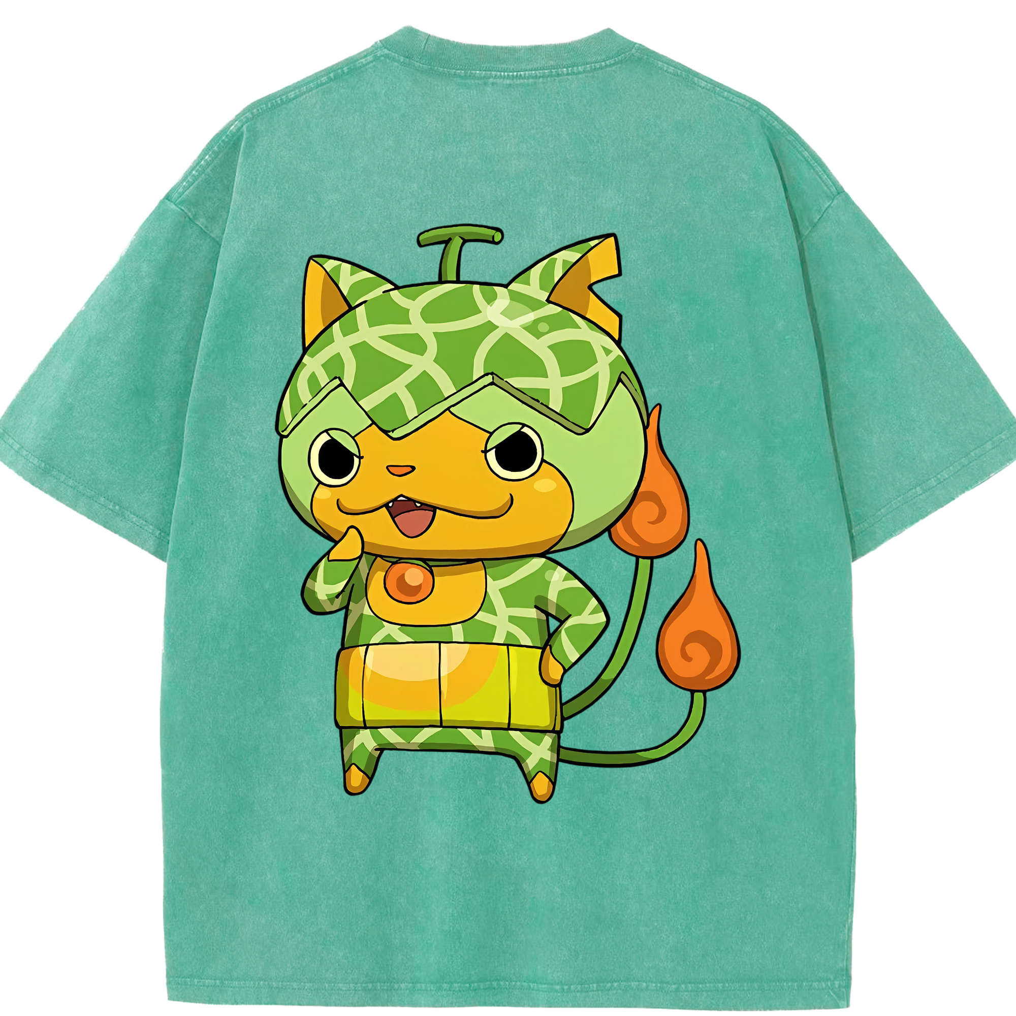 （画像用） 妖怪ウォッチ Yo-kai Watch 綿100% ヴィンテージ風 半袖Tシャツ（背面プリント）